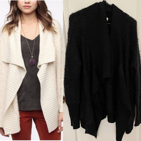 Staring at Stars Sweaters - Staring at Stars Nubby Boucle Waterfall Cardigan